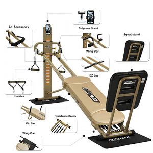 GR8FLEX High Performance Gym - Golden XL Model with Total Over 100 Workout Exercises