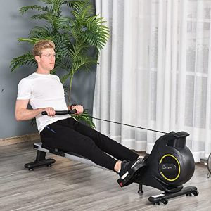 Soozier Magnetic Rowing Machine Adjustable Resistance Rower with LCD Digital Monitor Fully Body Health & Fitness for Home Use