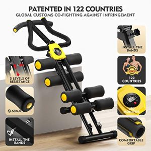 MBB 12 in 1 Home Gym Equipment,Ab Machine,Height Adjustable Ab Trainer,Whole Body Workout Machine,Thighs,Buttocks Shaper,Abdominal,Leg and Arm Exercises