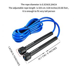 Light weight adult & kids adjustable skipping rope speed jumping rope workout jump rope for burning Exercises MMA cross-fit training boxing (blue)