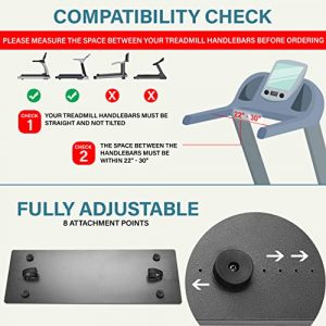 Treadmill Desk Attachment - Adjustable Treadmill Laptop Holder - Easy to Set Up Laptop Stand for Treadmill - Universal Treadmill Accessories for Reading - Treadmill Laptop Desk Workstation