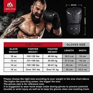 Liberlupus Boxing Gloves for Men & Women, Boxing Training Gloves, Kickboxing Gloves, Sparring Punching Gloves, Heavy Bag Workout Gloves for Boxing, Kickboxing, Muay Thai, MMA