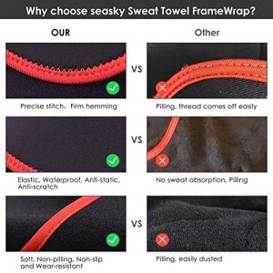 Seasky Sweat Guard for Peloton Bike Quick-Drying Neoprene Material Sweat Towel Framewrap Accessories for Peloton Bike Accessory (black)