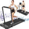 Folding Electric Treadmill for Home, 265lb Weight Capacity, FUNMILY 2 in 1 Under Desk Treadmill for Walking Running