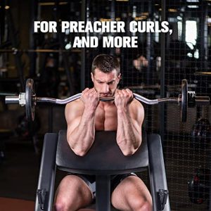 RitFit Preacher Curl Bench Adjustable for Arm Curling Training, Isolated Barbell Dumbbell Bicep Curl Machine for Commercial & Home Gym (Preacher Curl Bench)