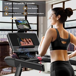 OMA Treadmill for Home 6134EAI with 15% Auto Incline 350 LBS Capacity Folding Exercise Treadmill for Running