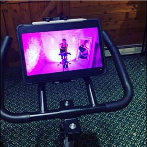 Bike Tablet Holder, Portable Bicycle Car Phone Tablet Mount for Indoor Gym Treadmill, Microphone Stands, Microphone Tablet Holder, Exercise Bike for iPad,