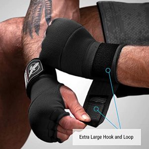 Hayabusa Quick Gel Boxing Hand Wrap Gloves - Black, Large