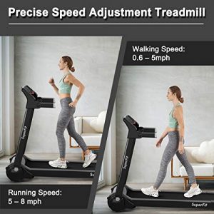 Goplus 3HP Electric Folding Treadmill, with APP Control, Bluetooth Speaker and HD Touch Screen, Installation-Free, Compact Walking Jogging Running Machine for Home Office Use (Silver)