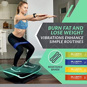 Bluefin Fitness 4D Triple Motor Vibration Plate | Powerful | Magnetic Therapy Massage | Curved Surface | 4.0 Bluetooth Speakers | Vibration Oscillation & Micro Vibration | 3 Silent Drive Motors