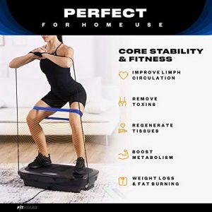 FITPULSE Elite Vibration Plate Exercise Machine - Triple Motor Vibration Platform Machine Vibrating Platform Body Vibration Machine Vibrating Machine Vibration Plates Vibrating Plate Black