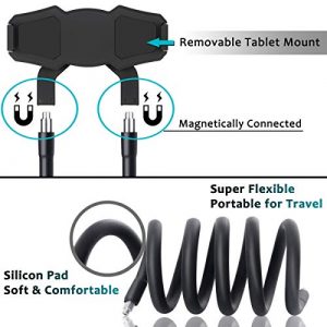 Upgrade Gooseneck Tablet Holder, B-Land Tablet Stand for Bed, Universal Tablet Mount Holder with Remote, Lazy Neck Phone Holder Compatible with iPad Mini Pro Air, iPhone Series, Samsung Tabs & More