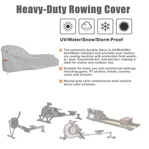 Aaaspark Rowing Machine Cover, Fitness Equipment Covers Protective Cover Dustproof Waterproof Cover Protective Cover and Resistant Durable Oxford Fabric Sports Rowing Machine Protective Cover