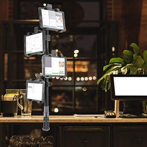 iBOLT TabDock Point of Purchase Clamp Mount - with 4 Tablet Holders Perfect for Multiple delivery Applications (DoorDash, Uber eats, Postmates, etc.) Fits 7 to 10 inch Tablets