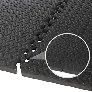 ZENY Puzzle Exercise Mat Gym Flooring Mat Interlocking Foam Mat 24 Tiles 3/4'' Extra Thick Floor Mats Exercise Equipment Mat Baby Play Mat 96 SQ. FT, Black