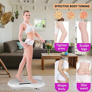 Caroma 3D Vibration Plate Exercise Machine Whole Body Fitness Vibration Platform Machine Vibrating Machine for Weight Loss & Shaping (White & Gray)