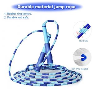 Jump Rope, Jump Rope for Kids, Men and Women Exercise Fitness Jump Rope, 3 Pack Tangle-Free of Adjustable Soft Beads Jump Rope, Skipping Rope for Keeping Fit---9.2 Feet