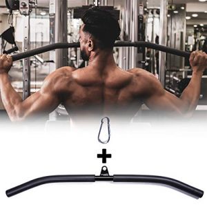 KKH LAT Pull Down Bar,32 Inch Cable Machine Attachment for Gym, EVA Fully Wrapped LAT Bar with Improved Grip Handle,Exercises Triceps Back Muscles, Strength Workout