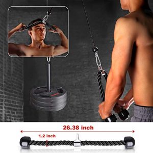 BZK 3 in 1 Fitness LAT and Lift Pulley System Gym, Pull-Down Machine with Dual Cable Attachments and Upgraded Loading Pin for Biceps Curl, Back, Shoulder,Forearm,Triceps Extensions Workout