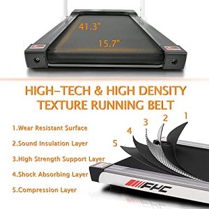 FYC Foldable Treadmill for Home - 2.5HP Portable Folding Electric Lightweight Compact Treadmills Workout Jogging Walking Running Exercise Machine for Space Saver Apartment