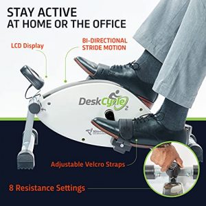 DeskCycle 2 Under Desk Bike Pedal Exerciser with Adjustable Leg - Mini Exercise Bike Desk Cycle, Leg Exerciser for Physical Therapy & Desk Exercise