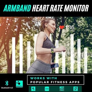 POWR LABS Bluetooth Heart Rate Monitor Armband | ANT Heart Rate Monitor Armband Heart Rate Monitor Bluetooth Wrist Heart Rate Monitor Works with Polar Wahoo Garmin Peloton Arm Band Rhythm