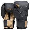 Hayabusa T3 LX Leather Boxing Gloves for Men and Women - Black/Gold, 14 oz