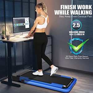 ANCHEER Treadmill,Folding Treadmill for Home Workout,Electric Walking Under Desk Treadmill with APP Control, Portable Exercise Walking Jogging Running Machine (Blue)