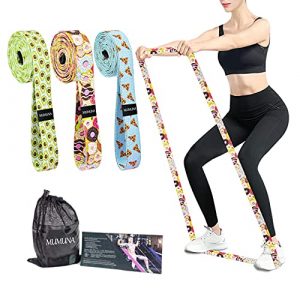 MUMUNA Long Resistance Bands , 3 Fabric Long Resistance Bands Set Full Body Workout for Women and Men Elastic Fitness Loop Exercise Bands