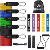 Whatafit Resistance Bands Set (16pcs), Exercise Bands with Door Anchor, Handles, Carry Bag, Legs Ankle Straps for Resistance Training, Physical Therapy, Home Workouts (Set3)
