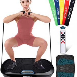 FITPULSE Elite Vibration Plate Exercise Machine - Triple Motor Vibration Platform Machine Vibrating Platform Body Vibration Machine Vibrating Machine Vibration Plates Vibrating Plate Black