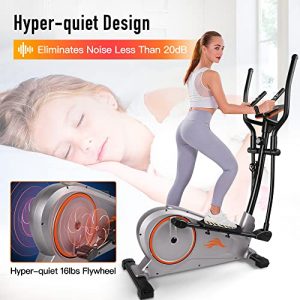 STAR POWER Elliptical Exercise Machine for Home Use, Magnetic Elliptical Cross Trainer with LCD Monitor, Elliptical Training Machines with 16Levels Resistance, 330lbs Capacity