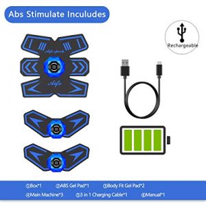 SPORTCDIA Abs Stimulator Ab Stimulator Rechargeable Ultimate Abs Stimulator for Men Women Abdominal Work Out Abs Power Fitness Abs Muscle Training Workout Equipment Portable