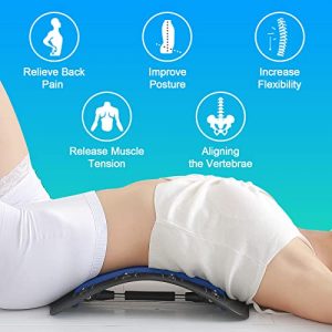 Back Stretcher, Upper and Lower Back Massager, Pain Relief for Back Herniated Disc, Sciatica, Scoliosis, Multi-Level Back Extension Lumbar Support