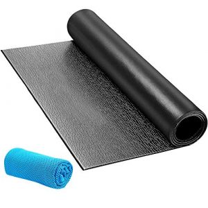 QUWEI Bike Training Mat,Exercise Bike Mat Bicycle Trainer Hardwood Floor Carpet Protection Workout Mat for Indoor Treadmill Stationary Bike Mat For Peloton Spin Bikes,Thick Mats for Exercise Equipment