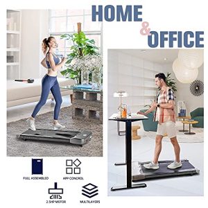 Walking Treadmill Under Desk Treadmill for Office Compact Flat Walking Pad Treadmills for Home Office Fully Assembled Egofit Walkpad F1