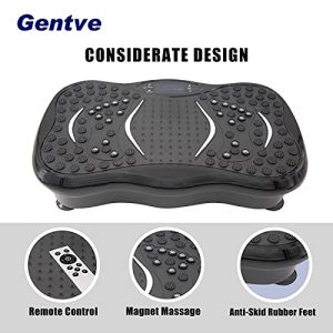 Gentve Vibration Plate Exercise Machine - Whole Body Workout Machine ，Fitness Vibration Platform Machine for Weight Loss & Foots Massage with Loop Bands + Bluetooth + Remote, 99 Levels