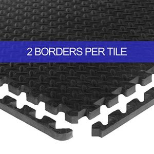 ZENY Puzzle Exercise Mat Gym Flooring Mat Interlocking Foam Mat 24 Tiles 3/4'' Extra Thick Floor Mats Exercise Equipment Mat Baby Play Mat 96 SQ. FT, Black