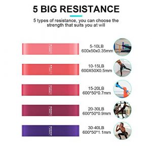 Find-MyWay Resistance Bands Set, 18pcs Exercise Bands for Men and Women, Workout Bands with Door Anchor, Handles, Carry Bag, Legs Ankle Straps for Strength Training, Physical Therapy, Home Workouts