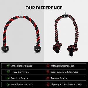 DMoose Cable Attachments for Gym - Home Gym Accessories - Tricep Rope, LAT Pulldown, Tricep Bar, T Bar Row, Pulley System, Cable Machine Attachment, LAT Pulldown Bar, Straight Bar, V Bar