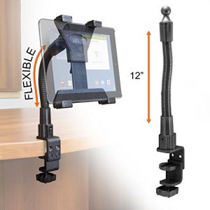 iBOLT TabDock Flexpro Clamp- Heavy Duty C-Clamp Mount for All 7" - 10" Tablets ( iPad , Nexus, Samsung Galaxy Tab ) for Desks, Tables, Wheelchairs, etc : Great for Homes, Schools, Offices, Hospitals