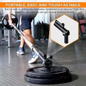 EVERSTRONG T Bar Row 1 inch and 2 inch - Landmine Base Gym Equipment - T Bar Row Landmine Attachment - Home or Small Spaces - T Bar Row Platform for Deadlift Squat Tricep Exercises