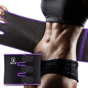 Waist Trimmer Sweat Waist Trainer Women Waist Sweat Belt Band Belly Stomach Wrap Purple