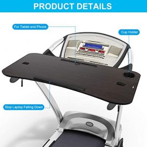 Treadmill Laptop Desk,NEXAN Universal Ergonomic Platform for Notebooks, Tablets, Laptops, Workstation for Treadmill Handlebars up to 35 inches with Cup Tablet Phone Holder