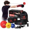 Boxing Reflex Ball Set for Kids - 3 Difficulty Level Soft Punching Balls - Boxing Training Equipment with Adjustable Headband Boxing Trainer and Hand Wraps, Great for Hand Eye Coordination