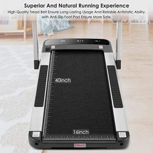 Miageek 2 in 1 Under Desk Folding Treadmill, 2.25HP Electric Treadmill with Remote Control, LED Display, Walking Jogging Running Exercise Machine for Home Office Installation-Free