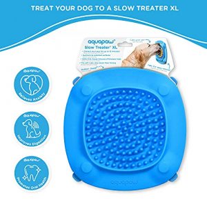 Aquapaw XL Slow Treater Treat-Dispensing Licky Mat – Puzzle Feeder Toy/Licking Pad for Dogs & Other Large Pets, Suctions to Wall/Floor – Relieves Boredom & Anxiety During Grooming, Vet Visits & Storms