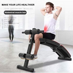 Sit Up Bench w/Reverse Crunch Handle for Ab Bench Exercises, Foldable Decline Crunch Board Fitness Press Bench, Abdominal Exercise Equipment Home Gym workout Sport Max 220Lb [U.S.shipping]