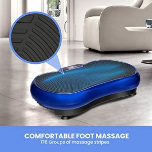 Sporfit 3D Vibration Plate ,Whole Body Vibration Plate Exercise Machine,Whole Body Vibration Platform w/Loop Bands, Bluetooth, Remote, 99 Level