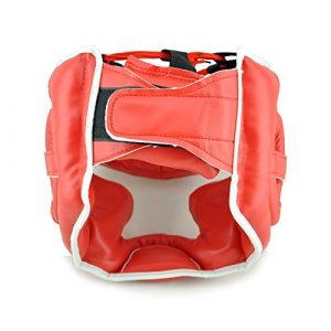 MaxxMMA Full Coverage Headgear (Red) Boxing MMA Training Kickboxing Sparring Karate Taekwondo